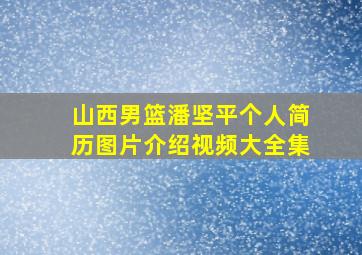 山西男篮潘坚平个人简历图片介绍视频大全集