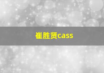 崔胜贤cass