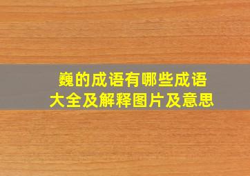 巍的成语有哪些成语大全及解释图片及意思