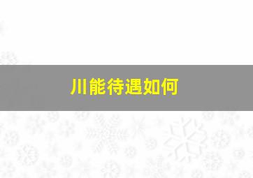 川能待遇如何