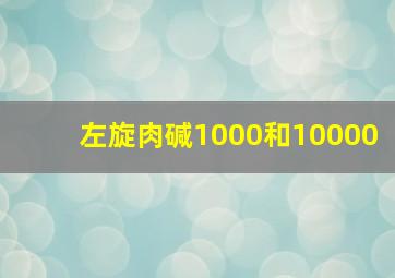 左旋肉碱1000和10000