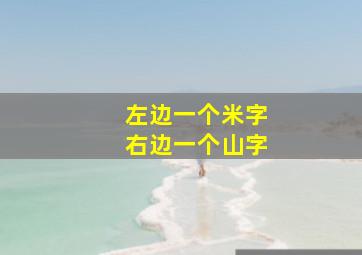 左边一个米字右边一个山字