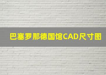 巴塞罗那德国馆CAD尺寸图