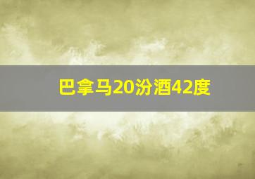 巴拿马20汾酒42度