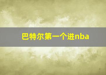 巴特尔第一个进nba