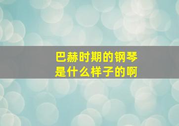 巴赫时期的钢琴是什么样子的啊