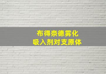 布得奈德雾化吸入剂对支原体