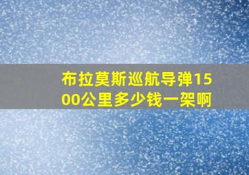 布拉莫斯巡航导弹1500公里多少钱一架啊