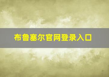 布鲁塞尔官网登录入口