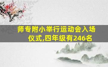 师专附小举行运动会入场仪式,四年级有246名