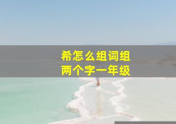 希怎么组词组两个字一年级