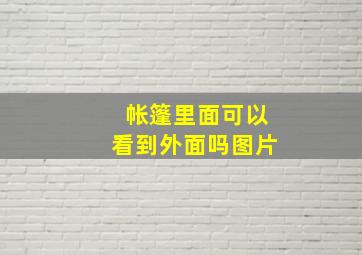 帐篷里面可以看到外面吗图片