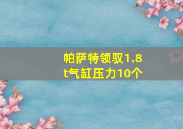 帕萨特领驭1.8t气缸压力10个