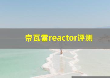 帝瓦雷reactor评测