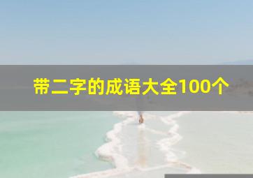 带二字的成语大全100个