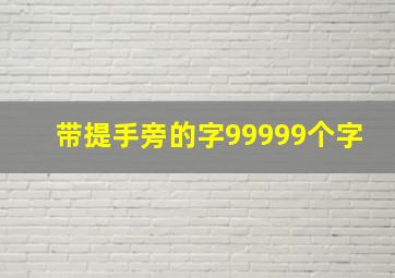 带提手旁的字99999个字