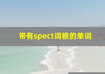 带有spect词根的单词