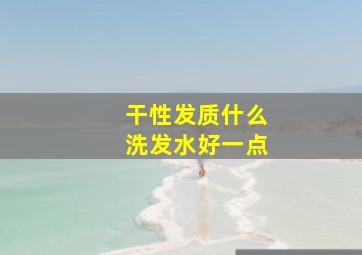 干性发质什么洗发水好一点