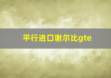 平行进口谢尔比gte