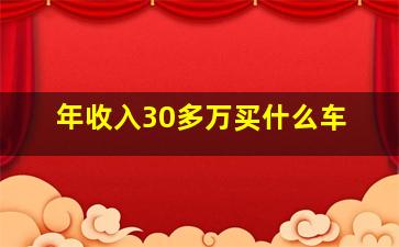 年收入30多万买什么车