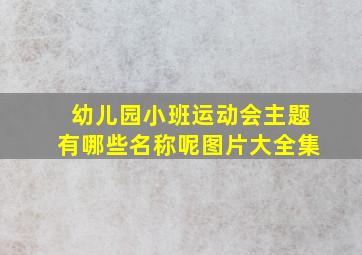 幼儿园小班运动会主题有哪些名称呢图片大全集