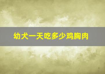 幼犬一天吃多少鸡胸肉