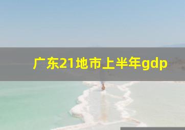 广东21地市上半年gdp