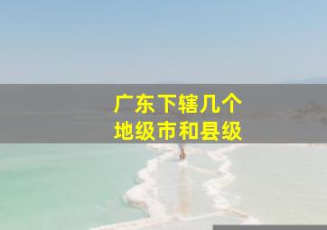 广东下辖几个地级市和县级