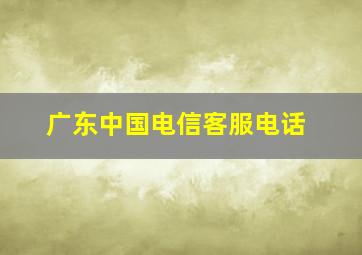 广东中国电信客服电话