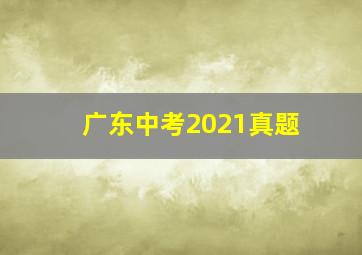 广东中考2021真题