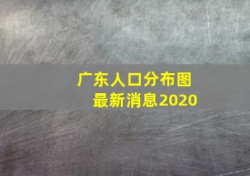 广东人口分布图最新消息2020