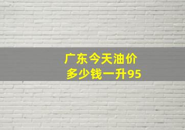 广东今天油价多少钱一升95