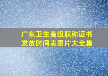 广东卫生高级职称证书发放时间表图片大全集