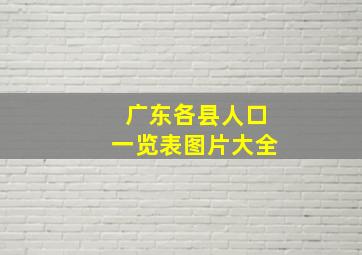 广东各县人口一览表图片大全