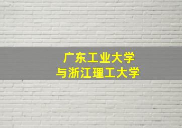 广东工业大学与浙江理工大学