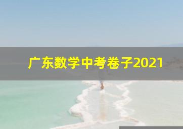 广东数学中考卷子2021