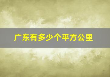 广东有多少个平方公里