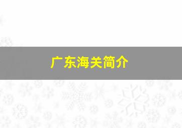 广东海关简介