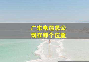 广东电信总公司在哪个位置