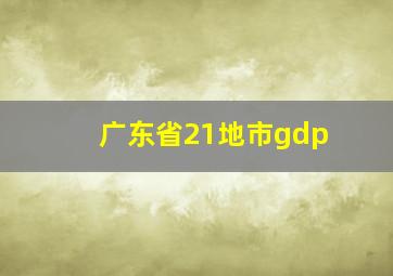 广东省21地市gdp