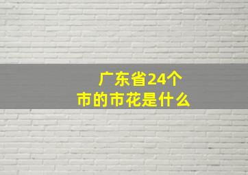 广东省24个市的市花是什么