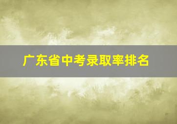 广东省中考录取率排名