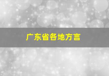 广东省各地方言