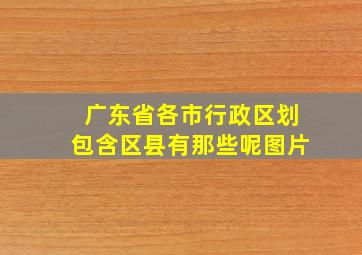 广东省各市行政区划包含区县有那些呢图片