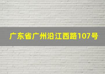 广东省广州沿江西路107号