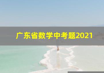 广东省数学中考题2021