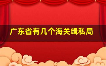 广东省有几个海关缉私局