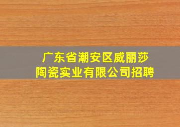 广东省潮安区威丽莎陶瓷实业有限公司招聘