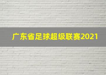 广东省足球超级联赛2021