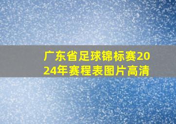 广东省足球锦标赛2024年赛程表图片高清